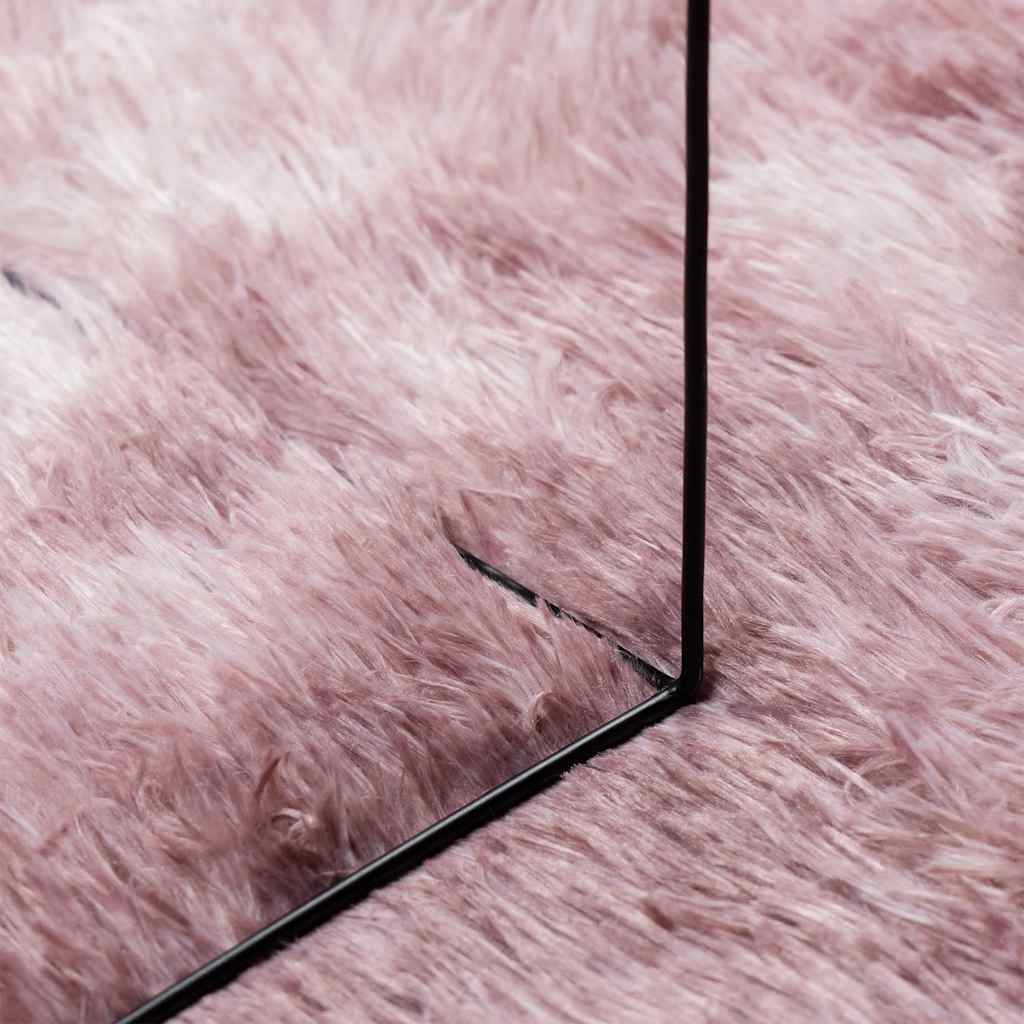 vidaXL Teppich Shaggy Hochflor NAVARRA Altrosa 160x160 cm Polyester