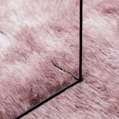vidaXL Teppich Shaggy Hochflor NAVARRA Altrosa 160x160 cm Polyester