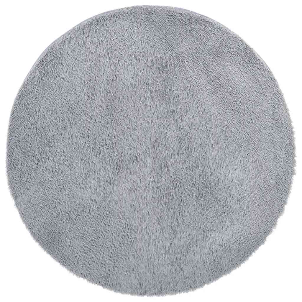 vidaXL Tapis Shaggy à poils longs NAVARRA Gris clair 160x160 cm Polyester