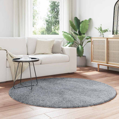 vidaXL Tapis Shaggy à poils longs NAVARRA Gris clair 160x160 cm Polyester