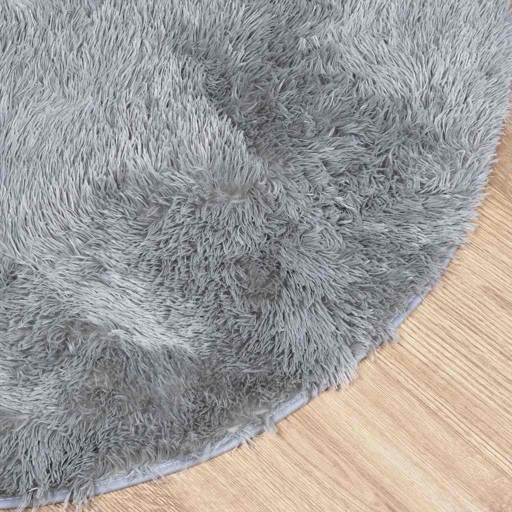 vidaXL Tapis Shaggy à poils longs NAVARRA Gris clair 160x160 cm Polyester