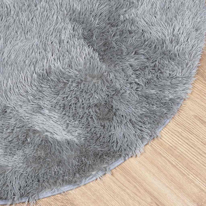 vidaXL Tapis Shaggy à poils longs NAVARRA Gris clair 160x160 cm Polyester