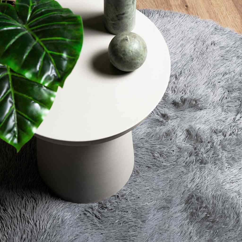 vidaXL Tapis Shaggy à poils longs NAVARRA Gris clair 160x160 cm Polyester