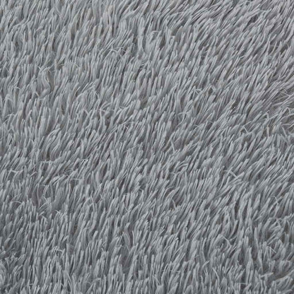 vidaXL Tapis Shaggy à poils longs NAVARRA Gris clair 160x160 cm Polyester