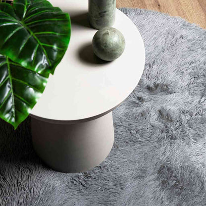 vidaXL Teppich Shaggy Hochflor NAVARRA Hellgrau 200x200 cm Polyester