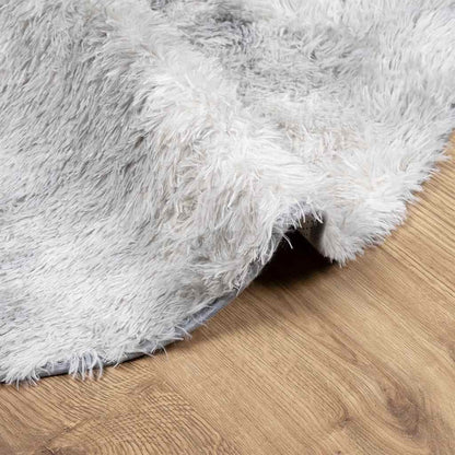 Teppich Shaggy Hochflor NAVARRA Silbergrau 200x200 cm Polyester