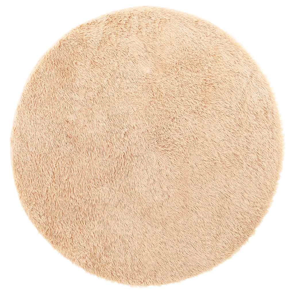 vidaXL Teppich Shaggy Hochflor NAVARRA Beige 240x240 cm Polyester
