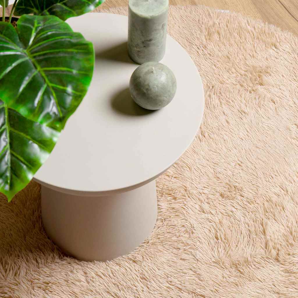 vidaXL Teppich Shaggy Hochflor NAVARRA Beige 240x240 cm Polyester