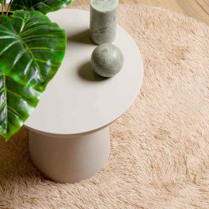 vidaXL Teppich Shaggy Hochflor NAVARRA Beige 240x240 cm Polyester