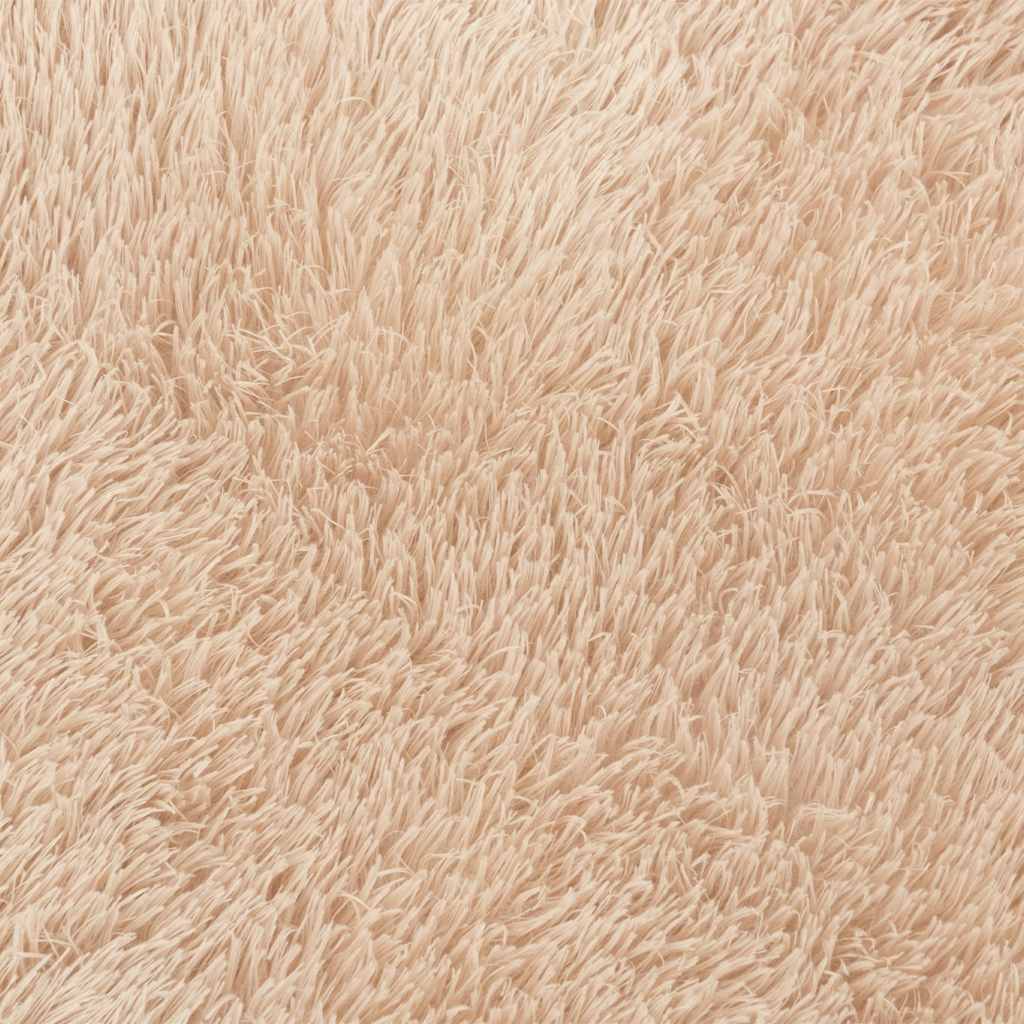 vidaXL Teppich Shaggy Hochflor NAVARRA Beige 240x240 cm Polyester