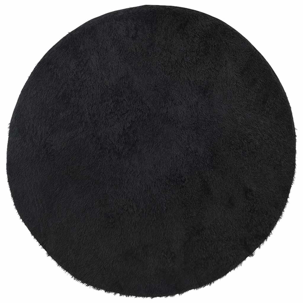 vidaXL Teppich Shaggy Hochflor NAVARRA Schwarz 240x240 cm Polyester