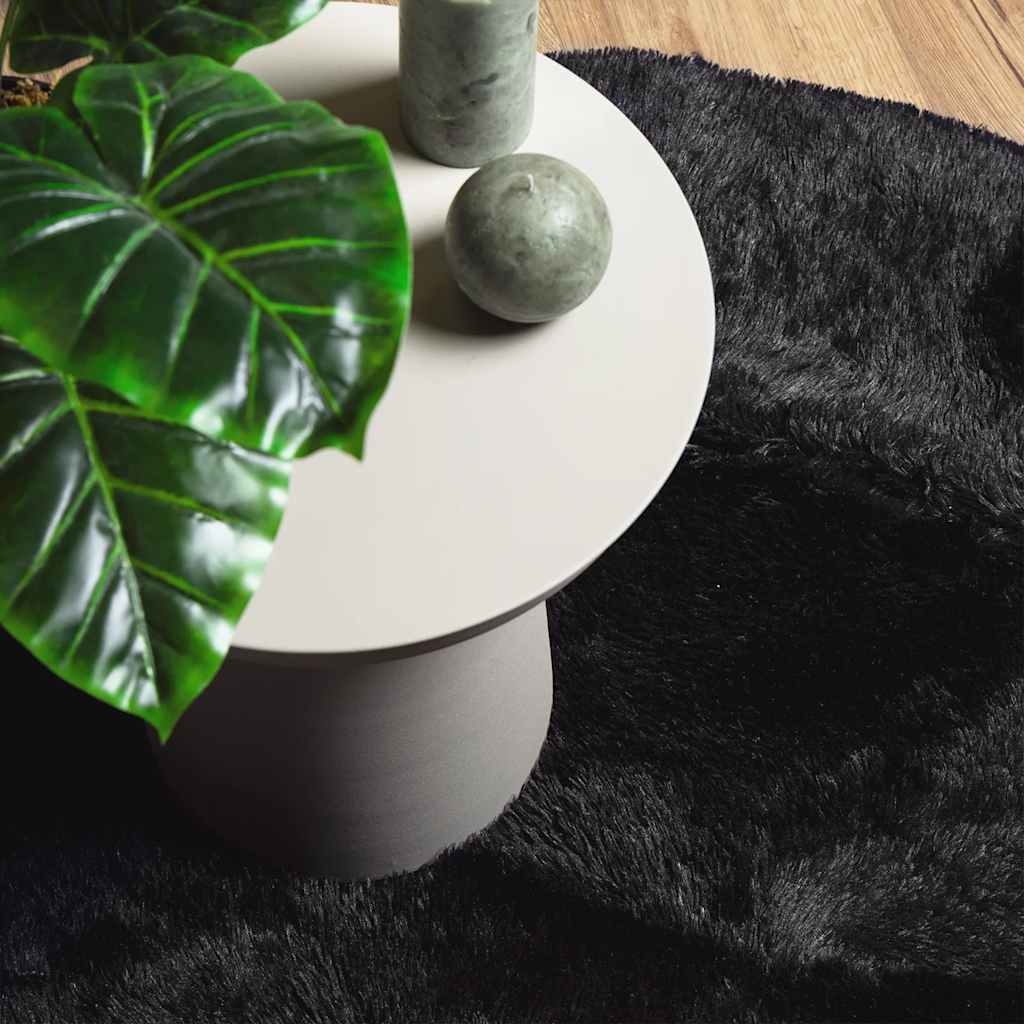 vidaXL Teppich Shaggy Hochflor NAVARRA Schwarz 240x240 cm Polyester