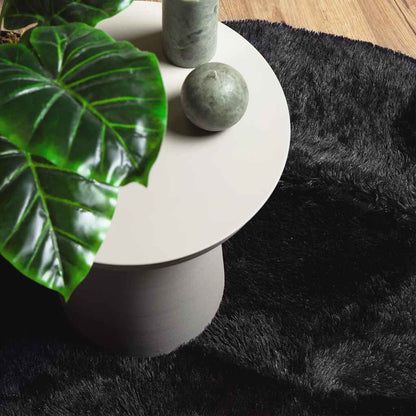 vidaXL Teppich Shaggy Hochflor NAVARRA Schwarz 240x240 cm Polyester