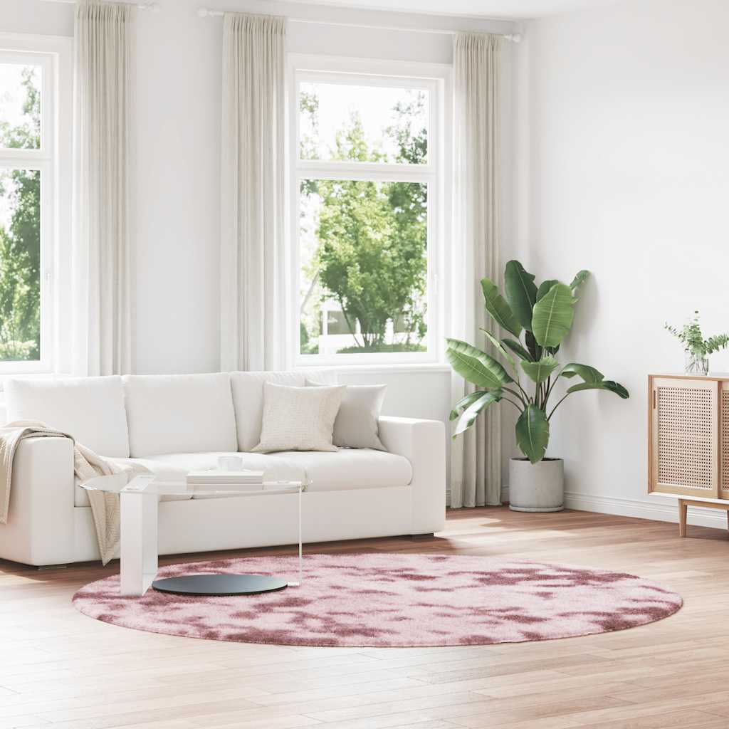 vidaXL Teppich Shaggy Hochflor NAVARRA Altrosa 240x240 cm Polyester
