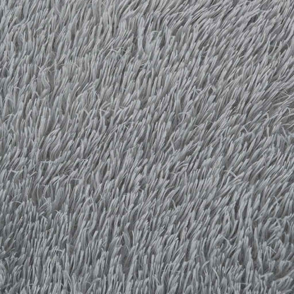 vidaXL Teppich Shaggy Hochflor NAVARRA Hellgrau 240x240 cm Polyester