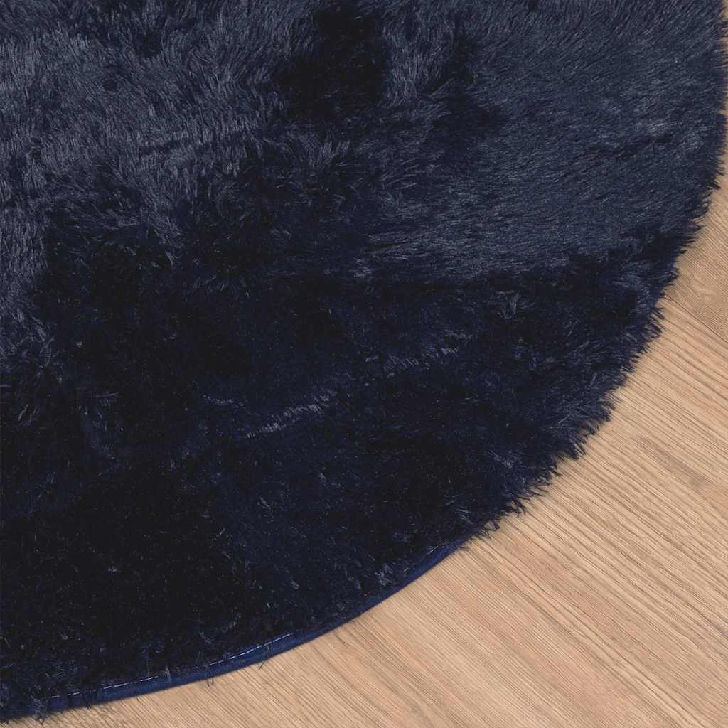 vidaXL Teppich Shaggy Hochflor NAVARRA Marineblau 240x240 cm Polyester
