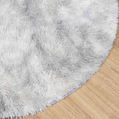 vidaXL Teppich Shaggy Hochflor NAVARRA Silbergrau 240x240 cm Polyester