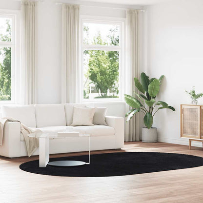vidaXL Teppich Shaggy Hochflor NAVARRA Schwarz 300x200 cm Polyester