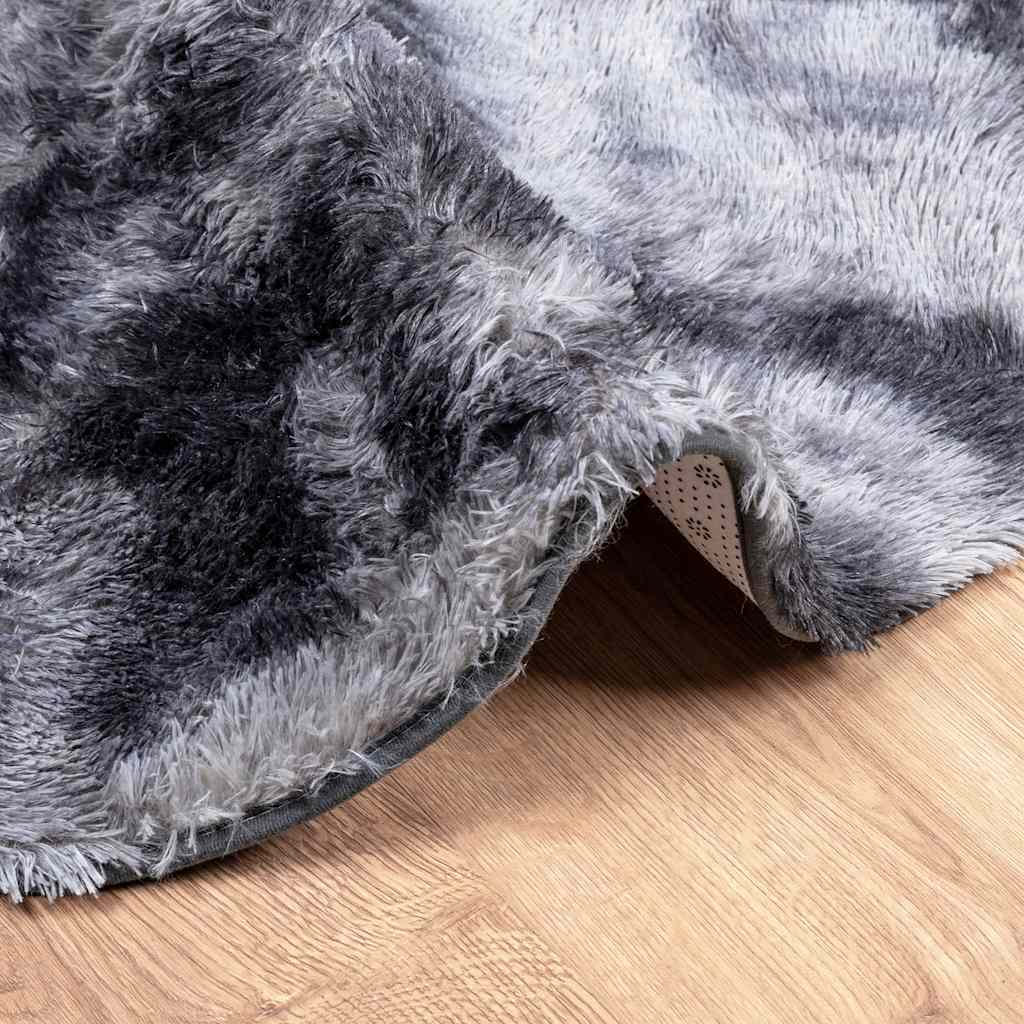 vidaXL Teppich Shaggy Hochflor NAVARRA Dunkelgrau 300x200 cm Polyester