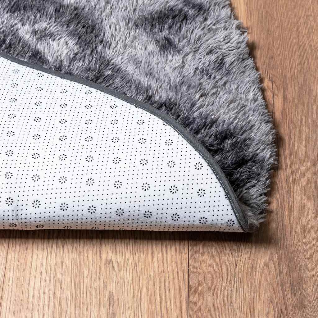 vidaXL Teppich Shaggy Hochflor NAVARRA Dunkelgrau 300x200 cm Polyester
