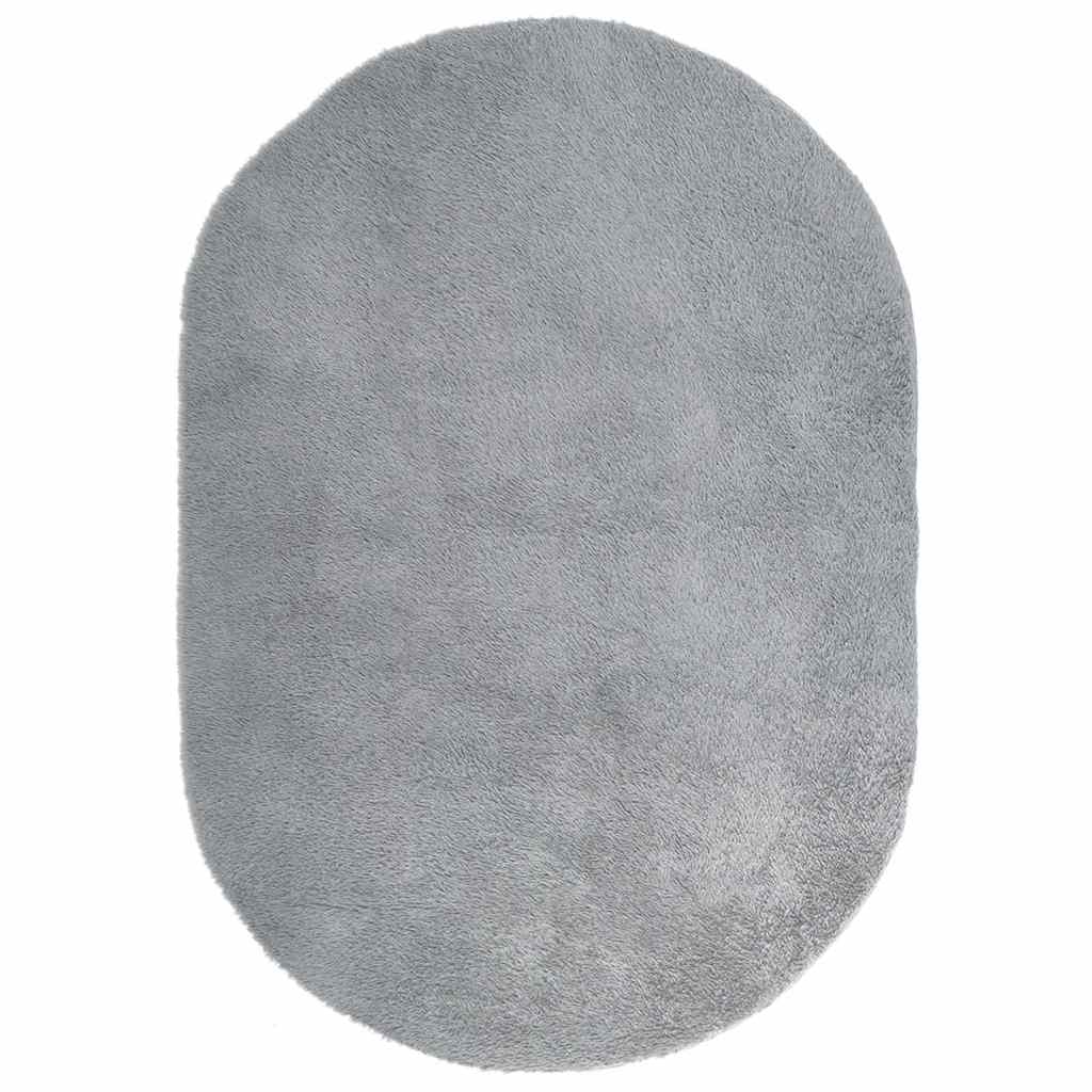 vidaXL Teppich Shaggy Hochflor NAVARRA Hellgrau 300x200 cm Polyester