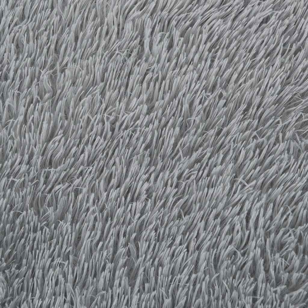 vidaXL Teppich Shaggy Hochflor NAVARRA Hellgrau 300x200 cm Polyester