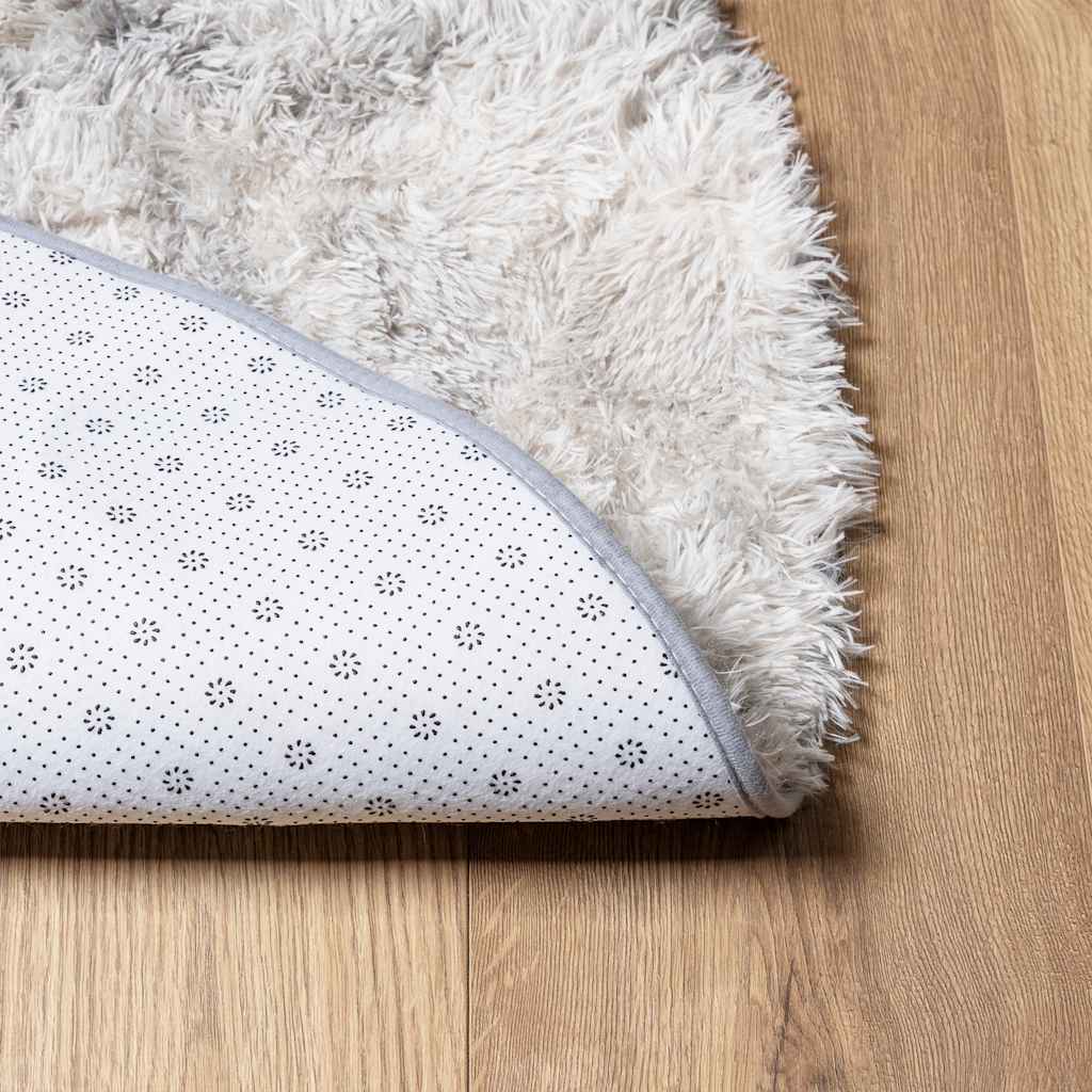 vidaXL Teppich Shaggy Hochflor NAVARRA Silbergrau 300x200 cm Polyester