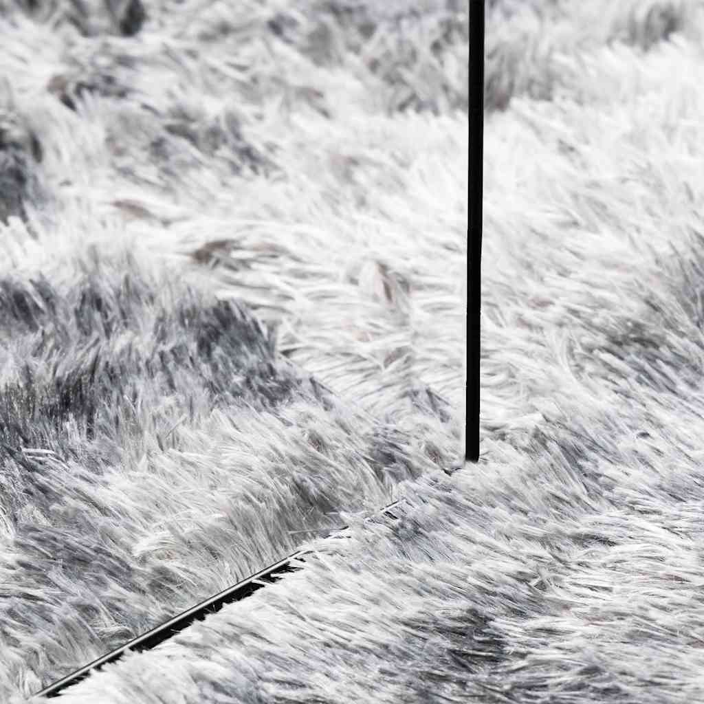 vidaXL Teppich Shaggy Hochflor NAVARRA Silbergrau 300x200 cm Polyester