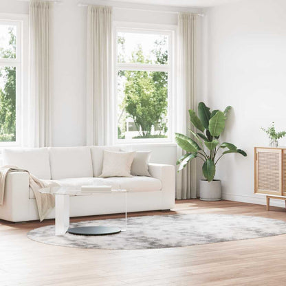 vidaXL Teppich Shaggy Hochflor NAVARRA Silbergrau 300x200 cm Polyester
