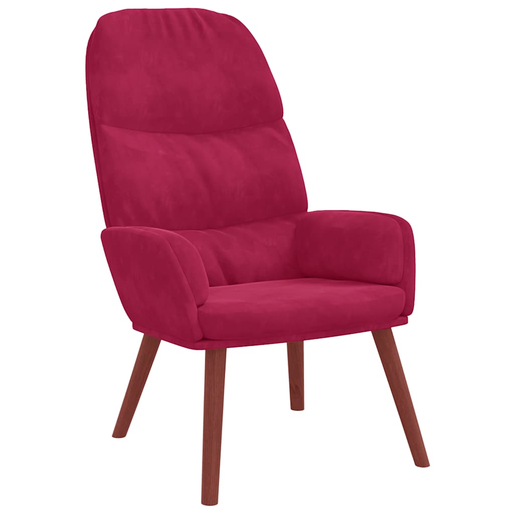 vidaXL Relaxsessel Weinrot Samt