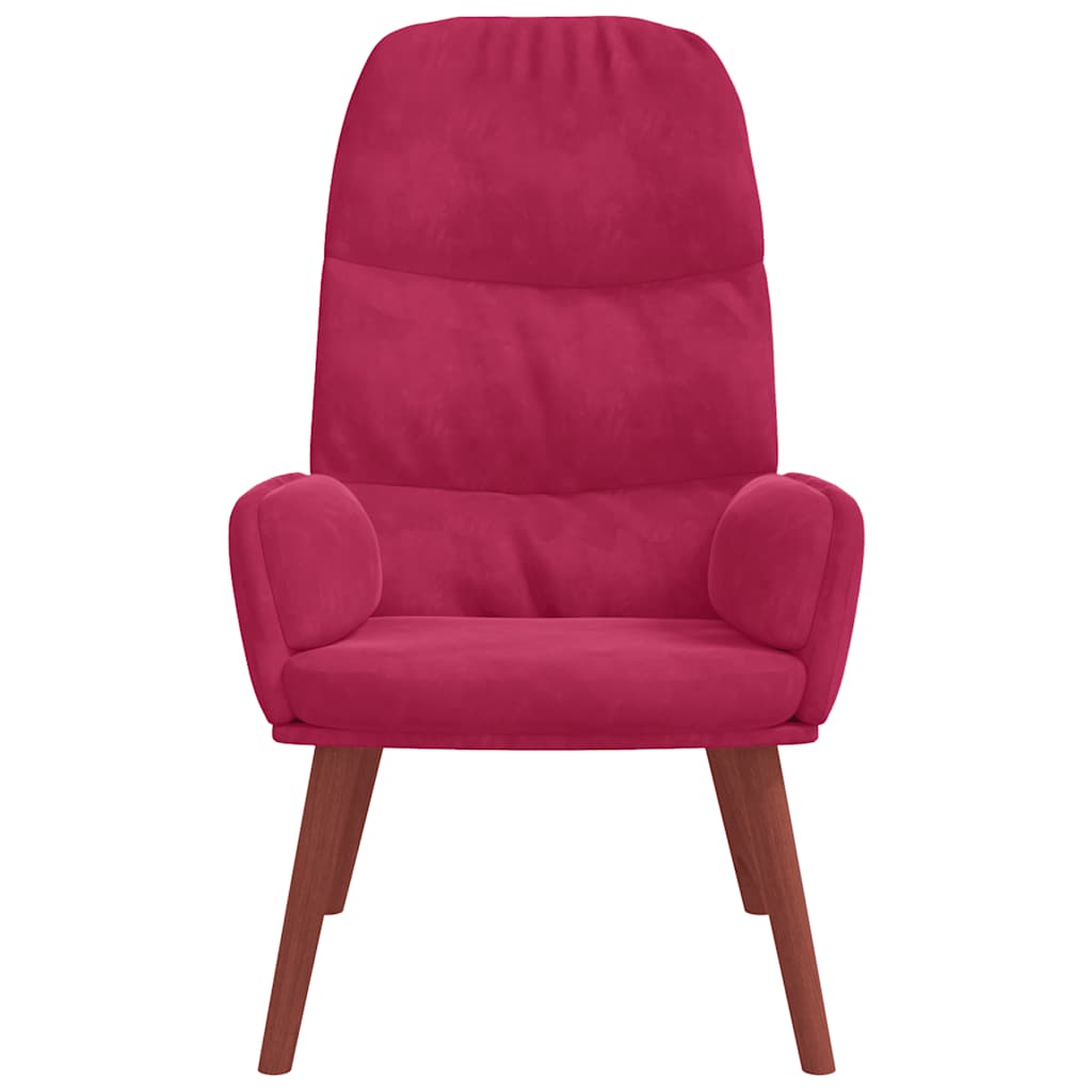 vidaXL Relaxsessel Weinrot Samt