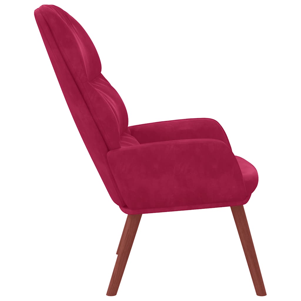 vidaXL Relaxsessel Weinrot Samt