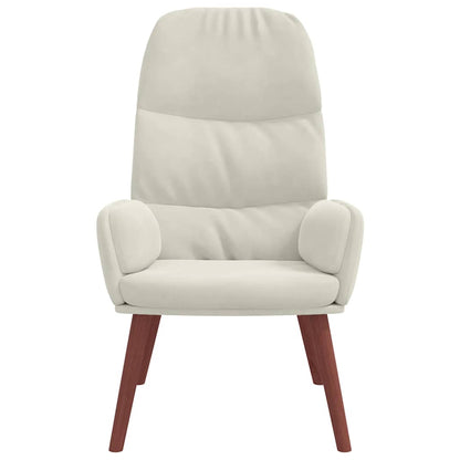 Relaxsessel Cremeweiß Samt