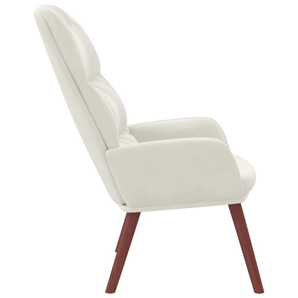 vidaXL Relaxsessel Cremeweiß Samt