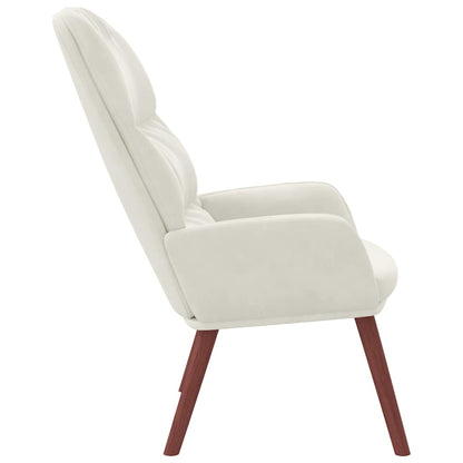vidaXL Relaxsessel Cremeweiß Samt