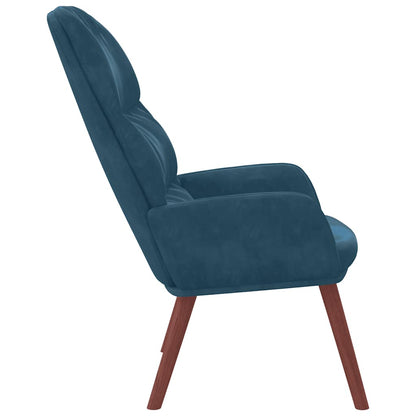 vidaXL Relaxsessel Blau Samt