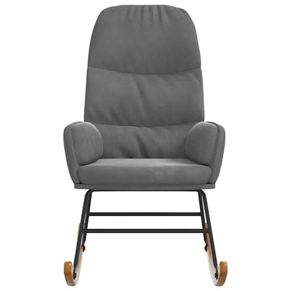 Schaukelstuhl Dunkelgrau Samt