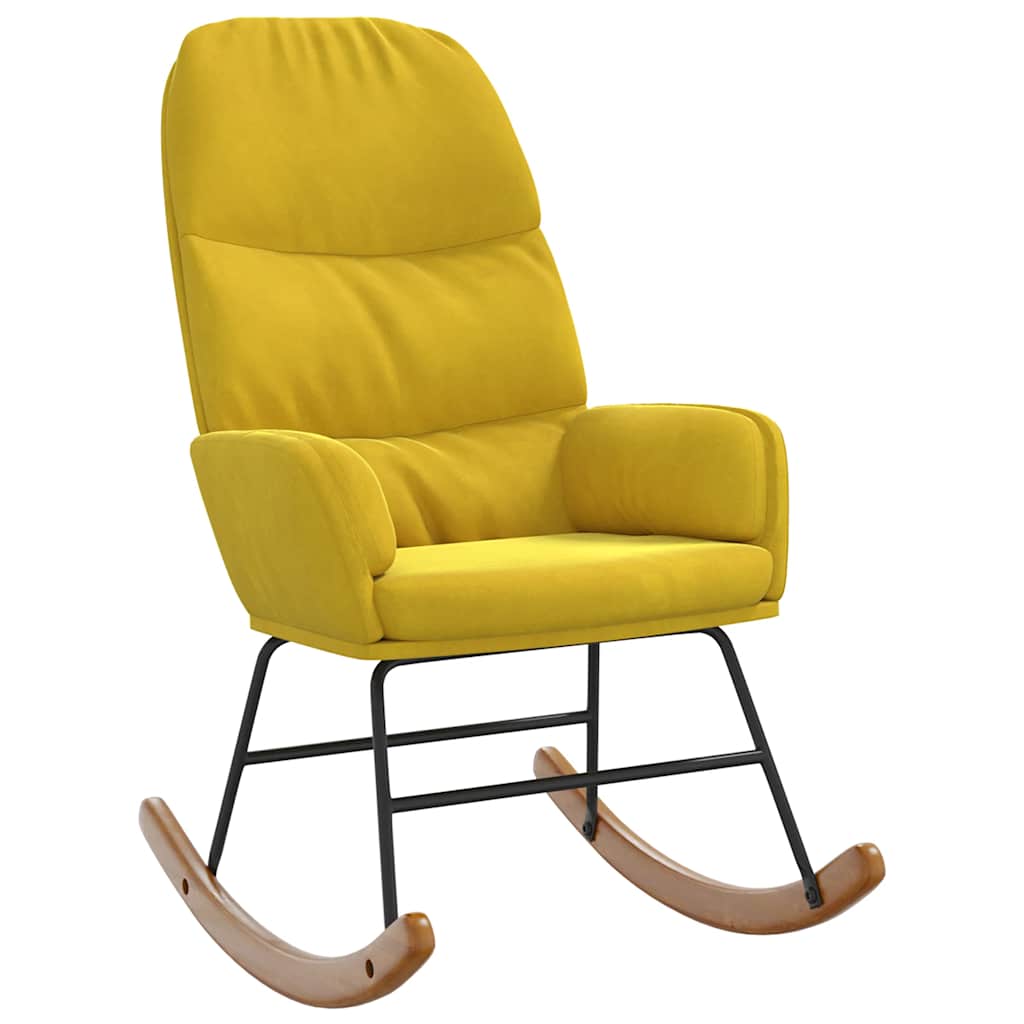 Schaukelstuhl Gelb Samt