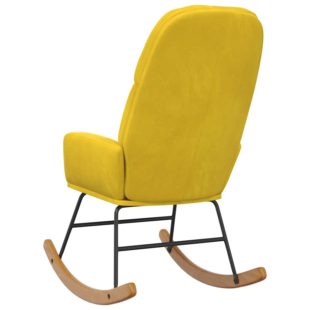 Schaukelstuhl Gelb Samt