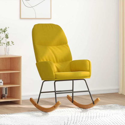 Schaukelstuhl Gelb Samt