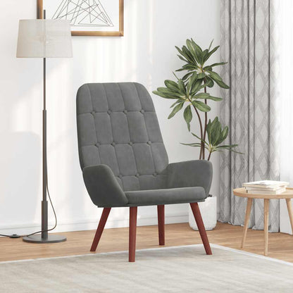 vidaXL Relaxsessel Dunkelgrau Samt