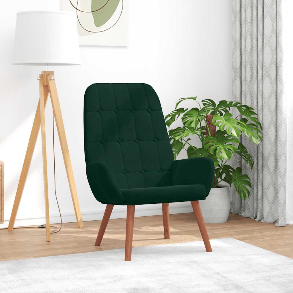 vidaXL Relaxsessel Dunkelgrün Samt