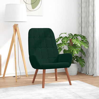 vidaXL Relaxsessel Dunkelgrün Samt