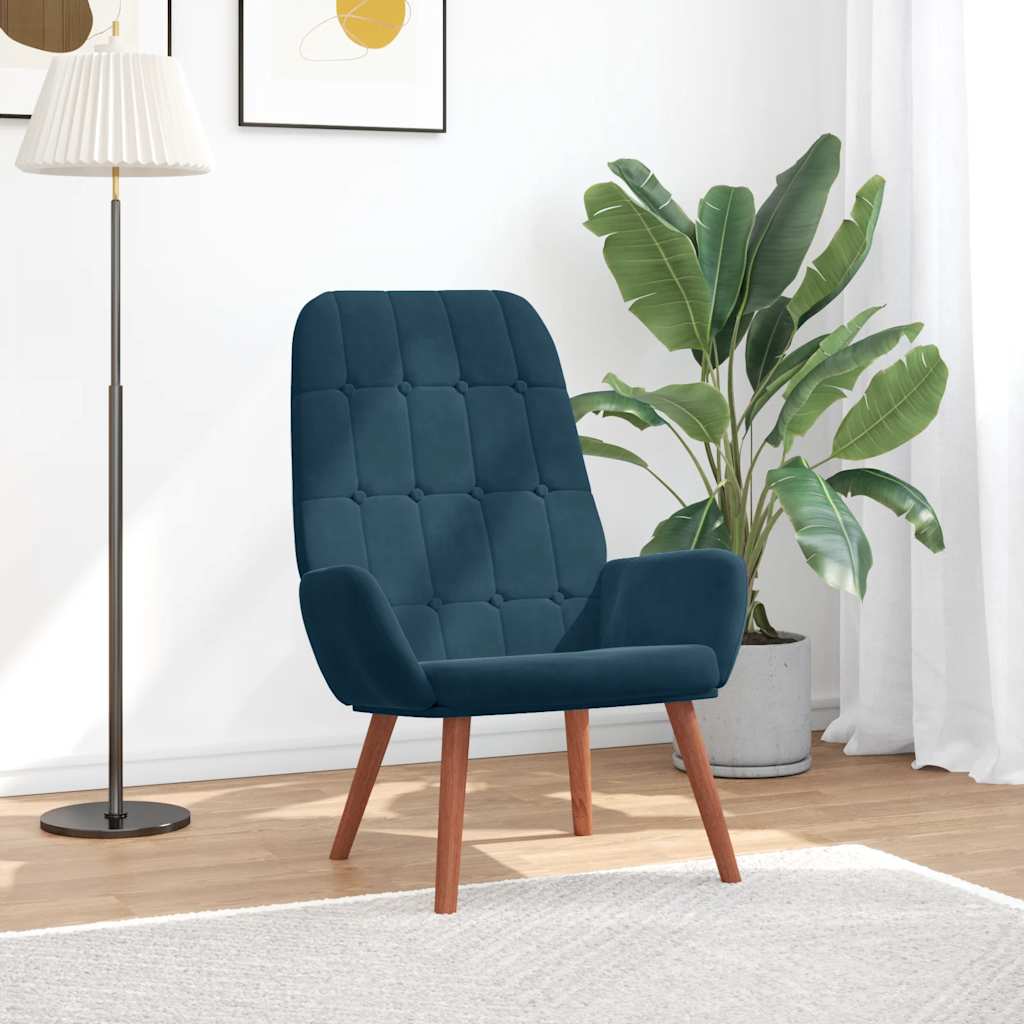 vidaXL Relaxsessel Blau Samt
