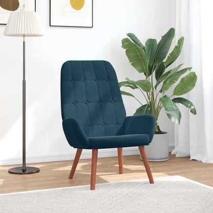 vidaXL Relaxsessel Blau Samt