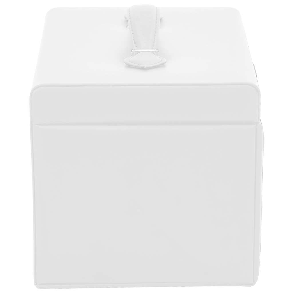 Schmuckkästchen 3-Schichten mit Spiegel Abschließbar Weiß