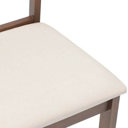 vidaXL Chaises de salle à manger avec coussins 2 pcs Marron Bois d'hévéa massif