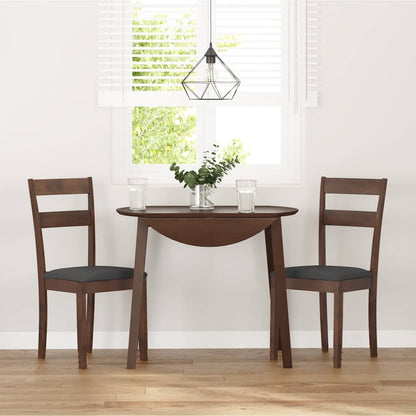 vidaXL Chaises de salle à manger avec coussins 2 pcs Marron Bois d'hévéa massif