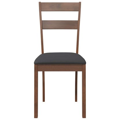 vidaXL Chaises de salle à manger avec coussins 2 pcs Marron Bois d'hévéa massif