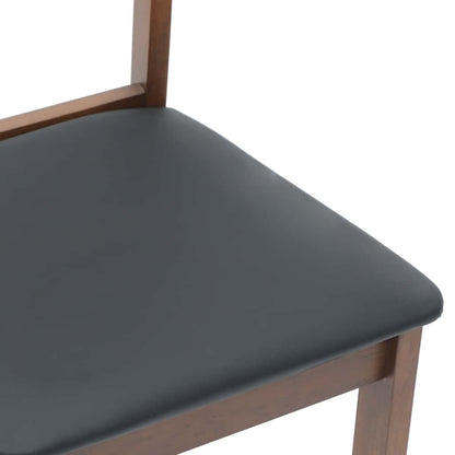 vidaXL Chaises de salle à manger avec coussins 2 pcs Marron Bois d'hévéa massif